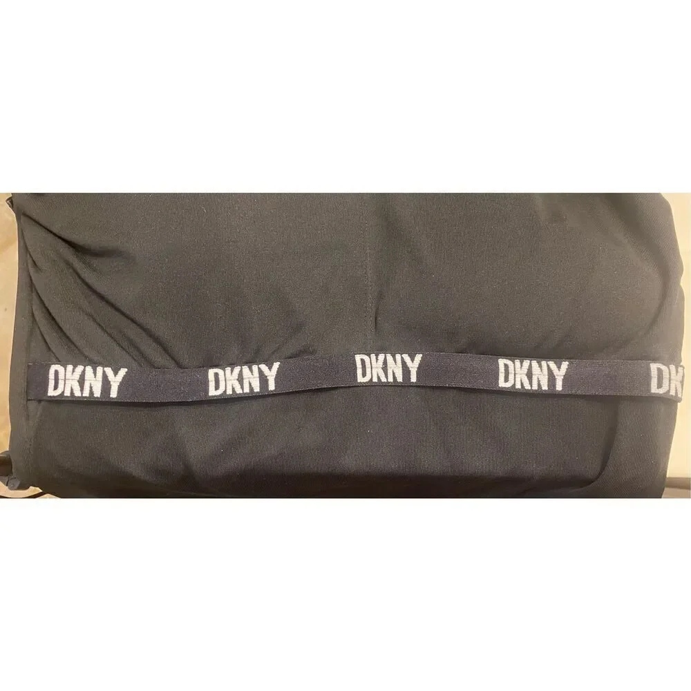 DKNY One Piece Swim Suit Adjustable Straps Sz. M Bra Blue/White - Picture 9 of 13